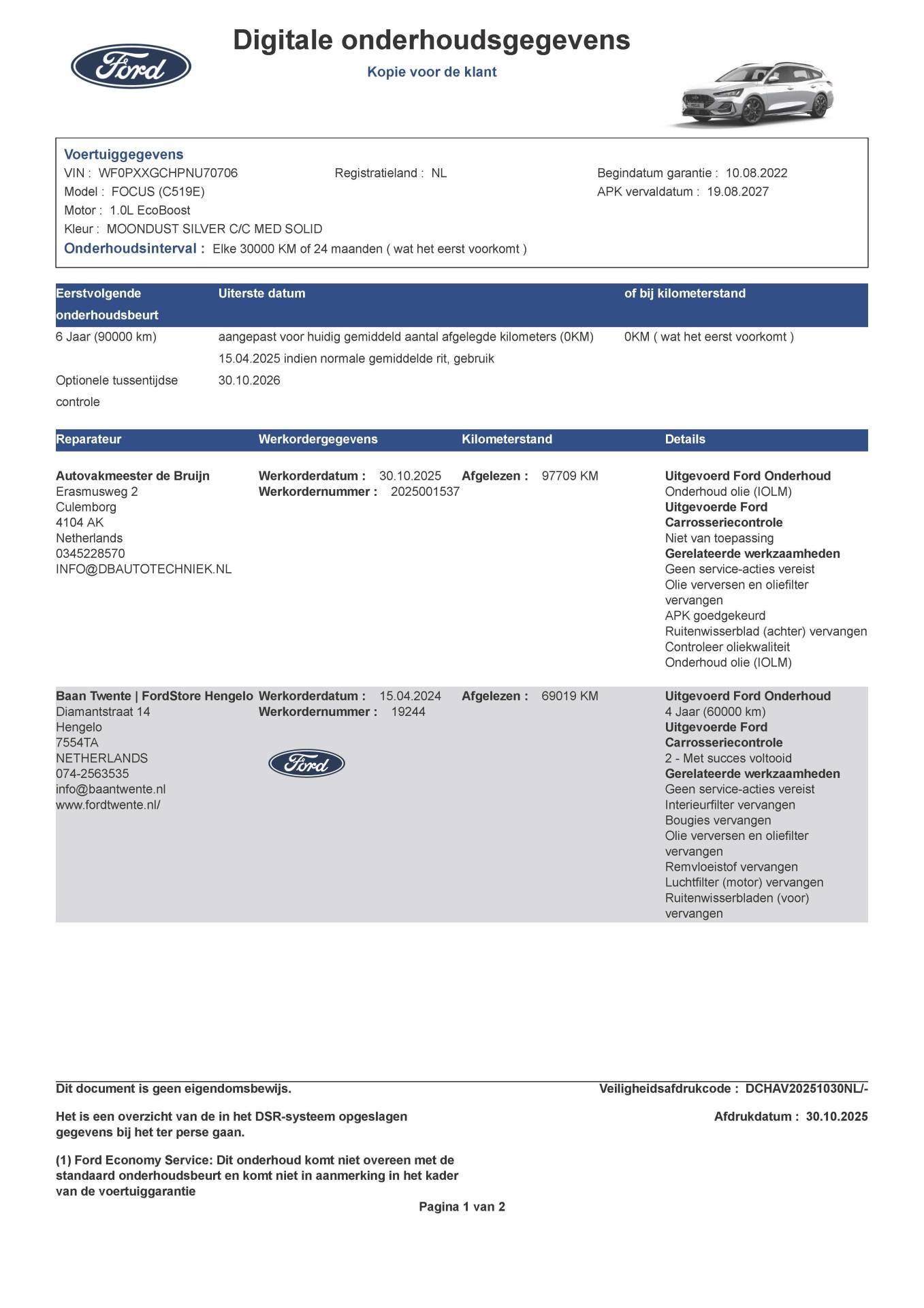 Ford FOCUS Wagon 1.0 EcoBoost 125pk Hybrid ST Line Org.NL – Foto 34