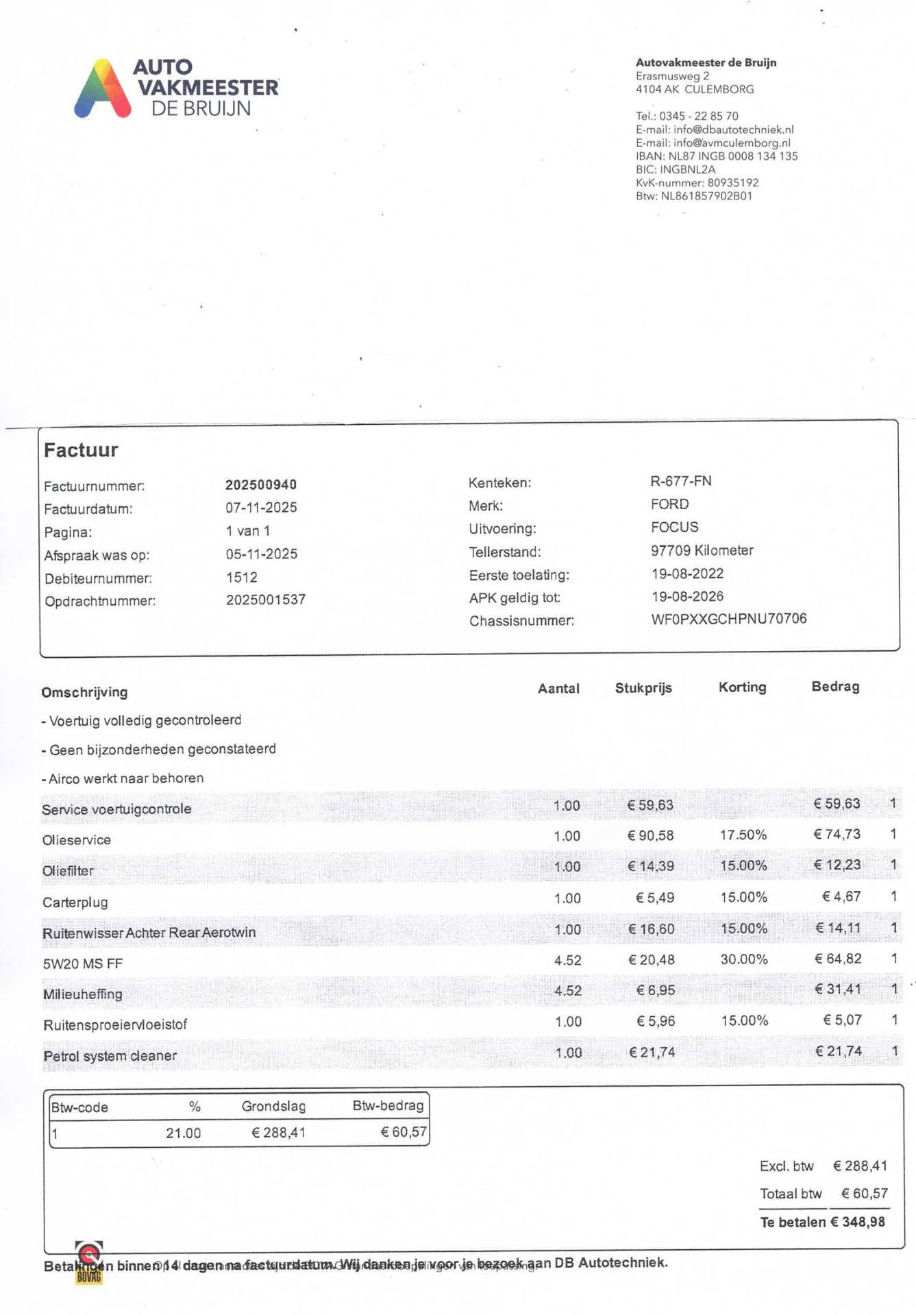 Ford FOCUS Wagon 1.0 EcoBoost 125pk Hybrid ST Line Org.NL – Foto 35